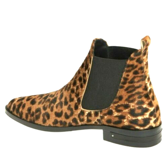 Freda Salvador NEW Chelsea Cheetah Leopard Calfskin Ankle Booties 5.5 - Picture 8 of 14